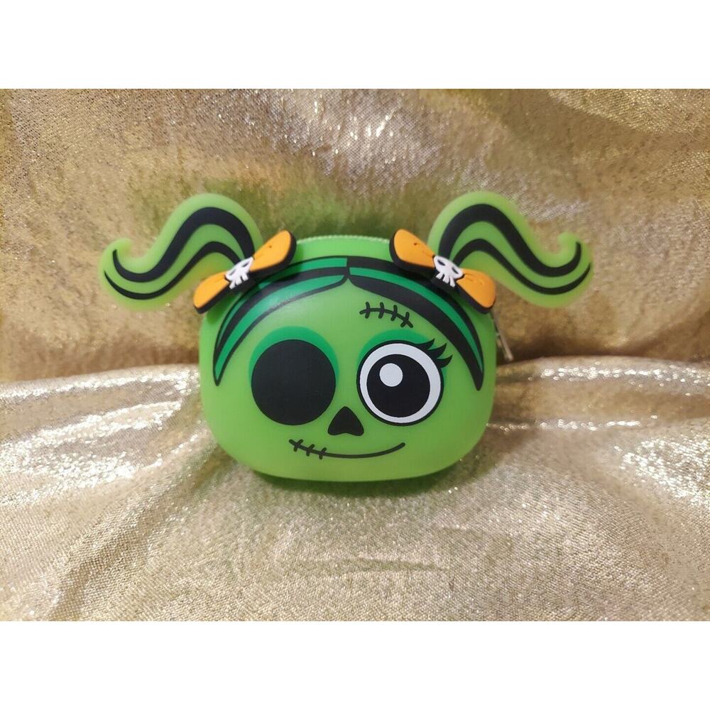 Justice For Girls Halloween Zipper Coin Purse Frankenstein Monster Green